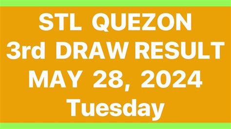 STL QUEZON RESULT TODAY 3RD DRAW MARCH 18, 2024 .